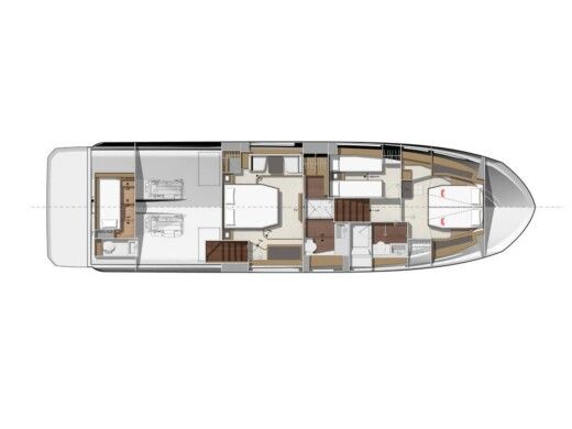 Motor Yacht  Prestige 520 Fly  Plattegrond van de boot