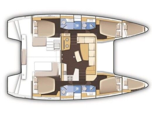 Catamaran  Lagoon 42 --- Plan du bateau