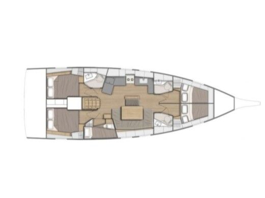 Sailboat Beneteau Oceanis 46.1 boat plan