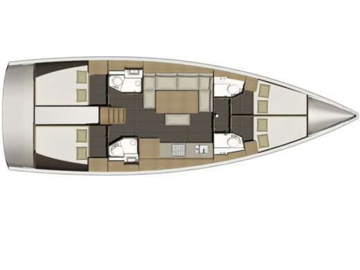 Sailboat DUFOUR 460 Grand Large Plan du bateau