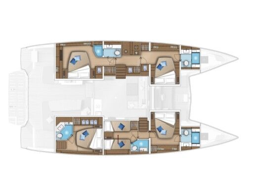 Catamaran  Lagoon 55 Plattegrond van de boot