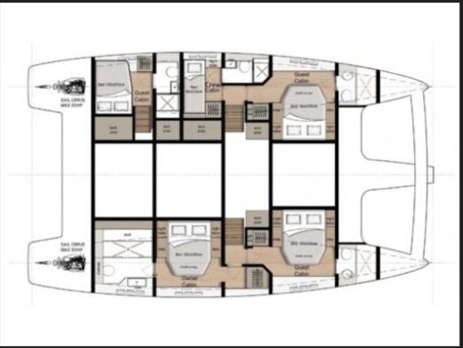 Catamaran  Sunreef 50 Boat design plan