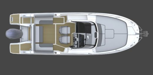 Motorboat Jeanneau Cap Camarat 7.5 wa Plattegrond van de boot