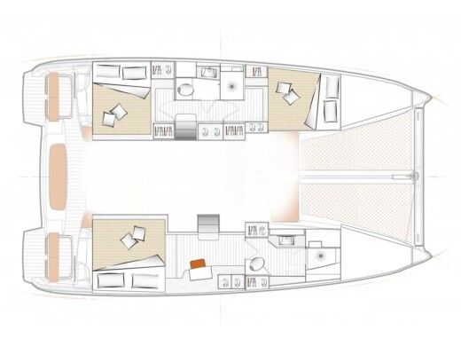 Catamaran  Excess 11 (Owners Version) Plan du bateau