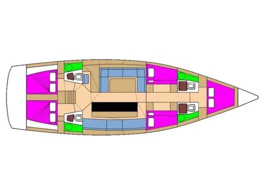 Sailboat  D&D Kufner 54.2 Plan du bateau