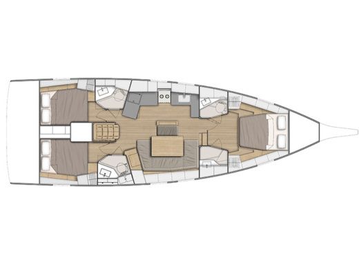Sailboat Beneteau Oceanis 46.1 Plan du bateau