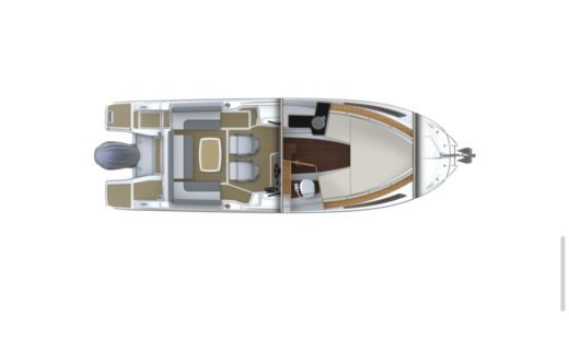 Motorboat Jeanneau Cap Camarat 755 Wa Plattegrond van de boot