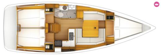 Sailboat Jeanneau Sun Odyssey 379 Boat layout