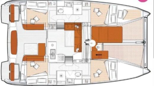 Catamaran EXCESS 11 Boat layout