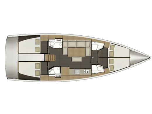 Sailboat Dufour 460 Plano del barco