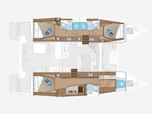 Catamaran  Lagoon 46  Plan du bateau