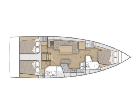 Sailboat  Oceanis 40.1 Plano del barco