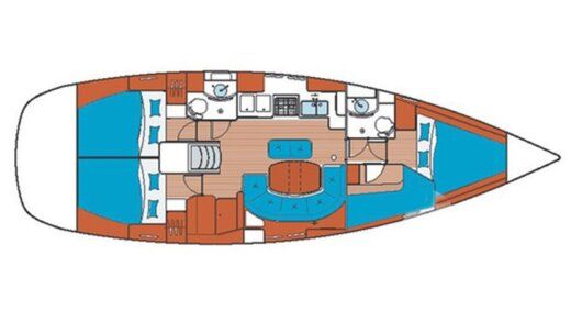 Sailboat Beneteau Oceanis 411 Boat layout