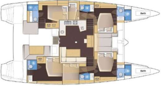 Catamaran Lagoon 52 boat plan