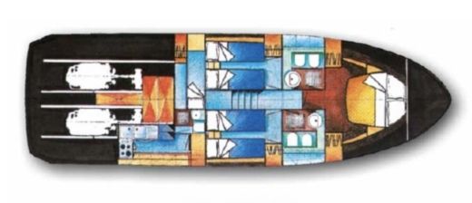 Motorboat Mochi Craft 46 Fly rev. 2022 Plano del barco