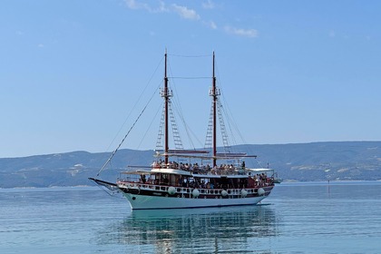 Charter Motorboat Custom Built Traditional Croatian Wooden Ship Omiš