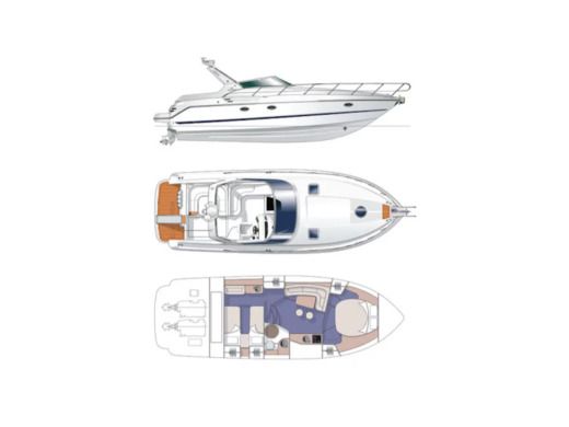 Motorboat Cranchi Cranchi Smeraldo 37 Plan du bateau