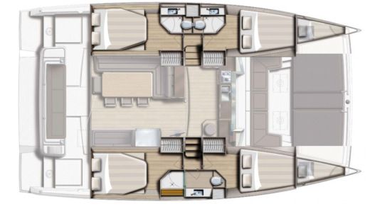 Catamaran  Bali 4.3 Anemos Boat layout