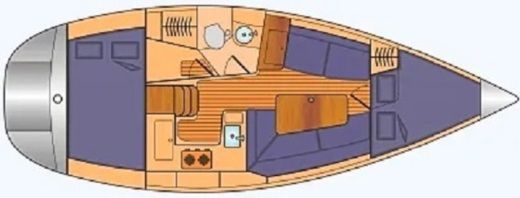 Sailboat Hunter 32.6 Planimetria della barca