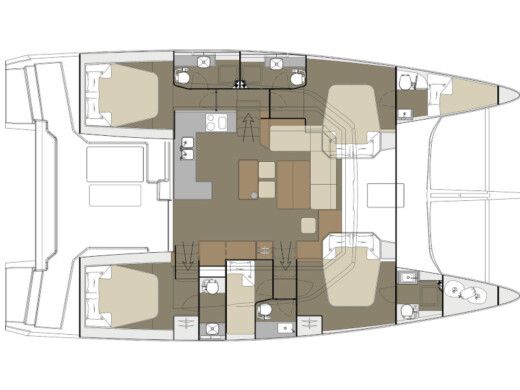 Catamaran Dufour Catamaran 48 boat plan