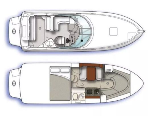 Motorboat Sea Ray 280 Sundancer Boat layout