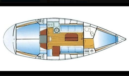 Sailboat Bavaria 34 Boat layout