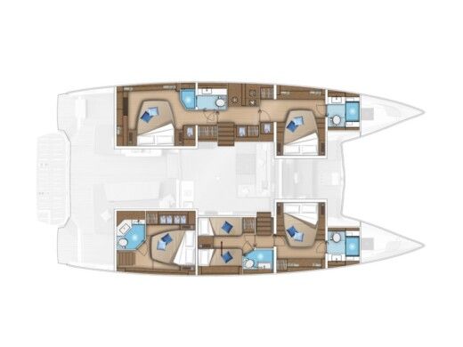 Catamaran  Lagoon 55 Boot Grundriss