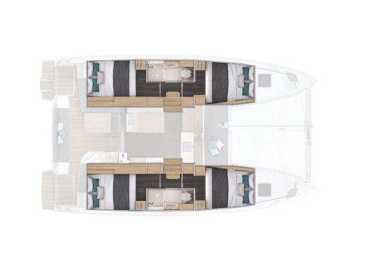 Catamaran  Lagoon 38 boat plan