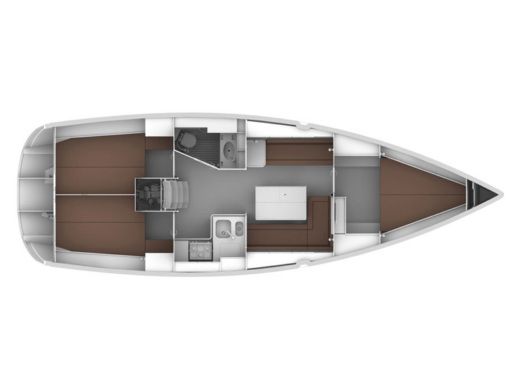 Sailboat BAVARIA 36 CRUISER Plattegrond van de boot