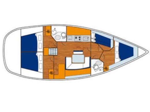 Sailboat BENETEAU CYCLADES 43,4 boat plan