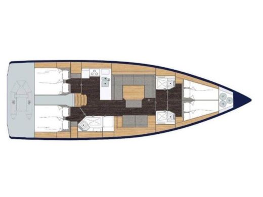 Sailboat Bavaria Bavaria C45 Boot Grundriss
