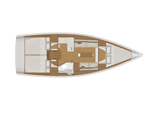 Sailboat DUFOUR 360 Grand Large Plano del barco
