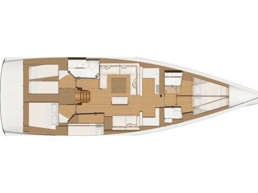 Sailboat Dufour 520 GL Boot Grundriss