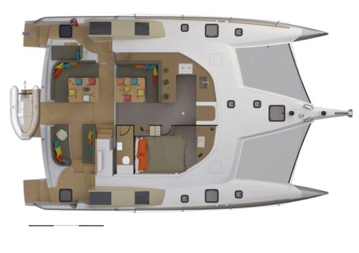 Catamaran NEEL-TRIMARANS NEEL 47 Boat layout