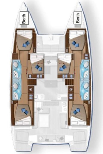 Catamaran Groupe Beneteau Lagoon 50 Boat layout