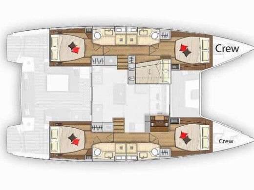 Catamaran  Lagoon 50 boat plan