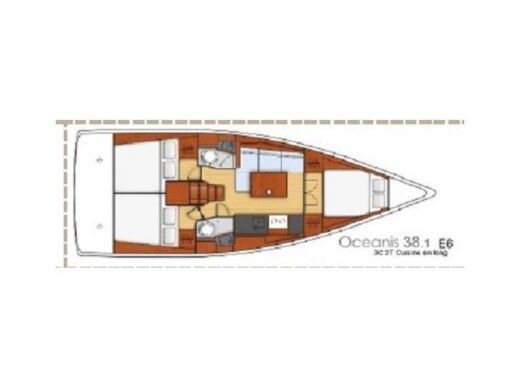 Sailboat BENETEAU OCEANIS 38.1 Plan du bateau
