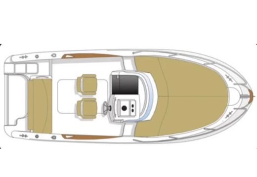 Motorboat Sessa Marine Key largo 22 deck Plattegrond van de boot