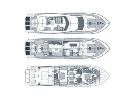 Motor Yacht Canados 72 Planimetria della barca