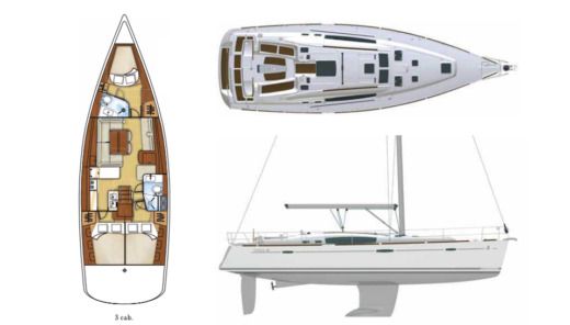 Sailboat Beneteau Oceanis 46 boat plan