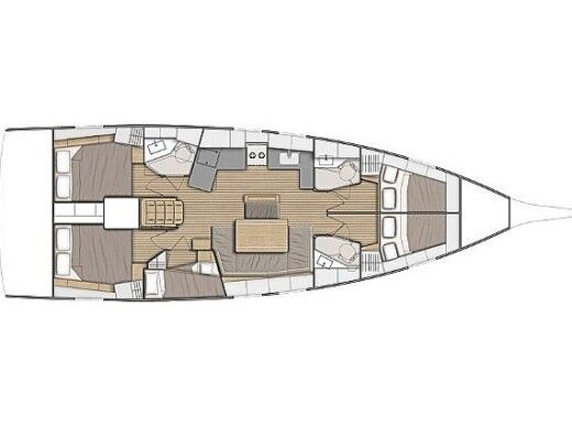 Sailboat Beneteau Oceanis 46.1 Plano del barco