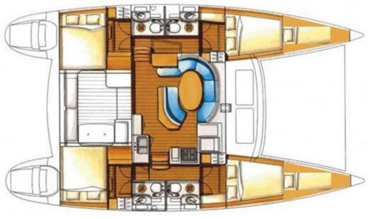 Catamaran Lagoon Lagoon 410 S2 boat plan