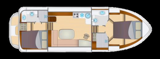 Houseboat Linssen 349 GS Plattegrond van de boot