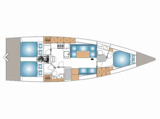 Sailboat Italia Yachts 12.98 boat plan