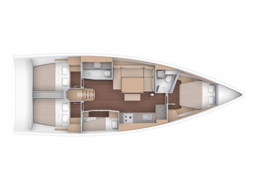 Sailboat  Dufour 430 boat plan