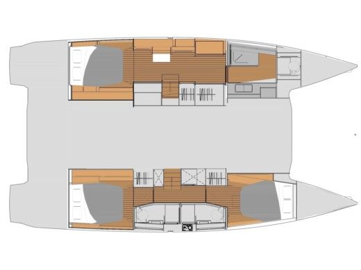 Catamaran  ELBA 45 A/C & GEN Plan du bateau