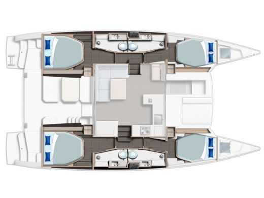 Catamaran  Moorings 4200/4 boat plan