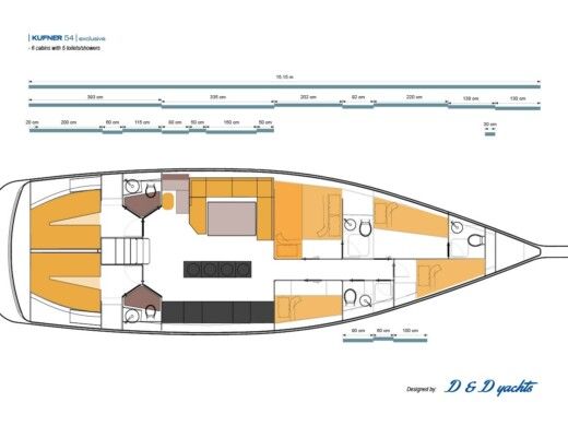 Sailboat  D&D Kufner 57 Plan du bateau