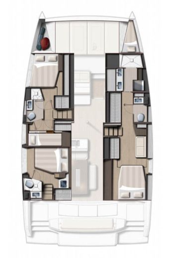 Catamaran Bali - Catana Bali 4.6 - 4 + 1 cab. Boot Grundriss