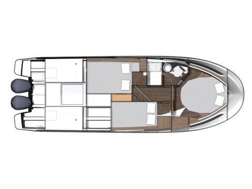 Motorboat Jeanneau Merry Fisher 1095 FLY Boat layout
